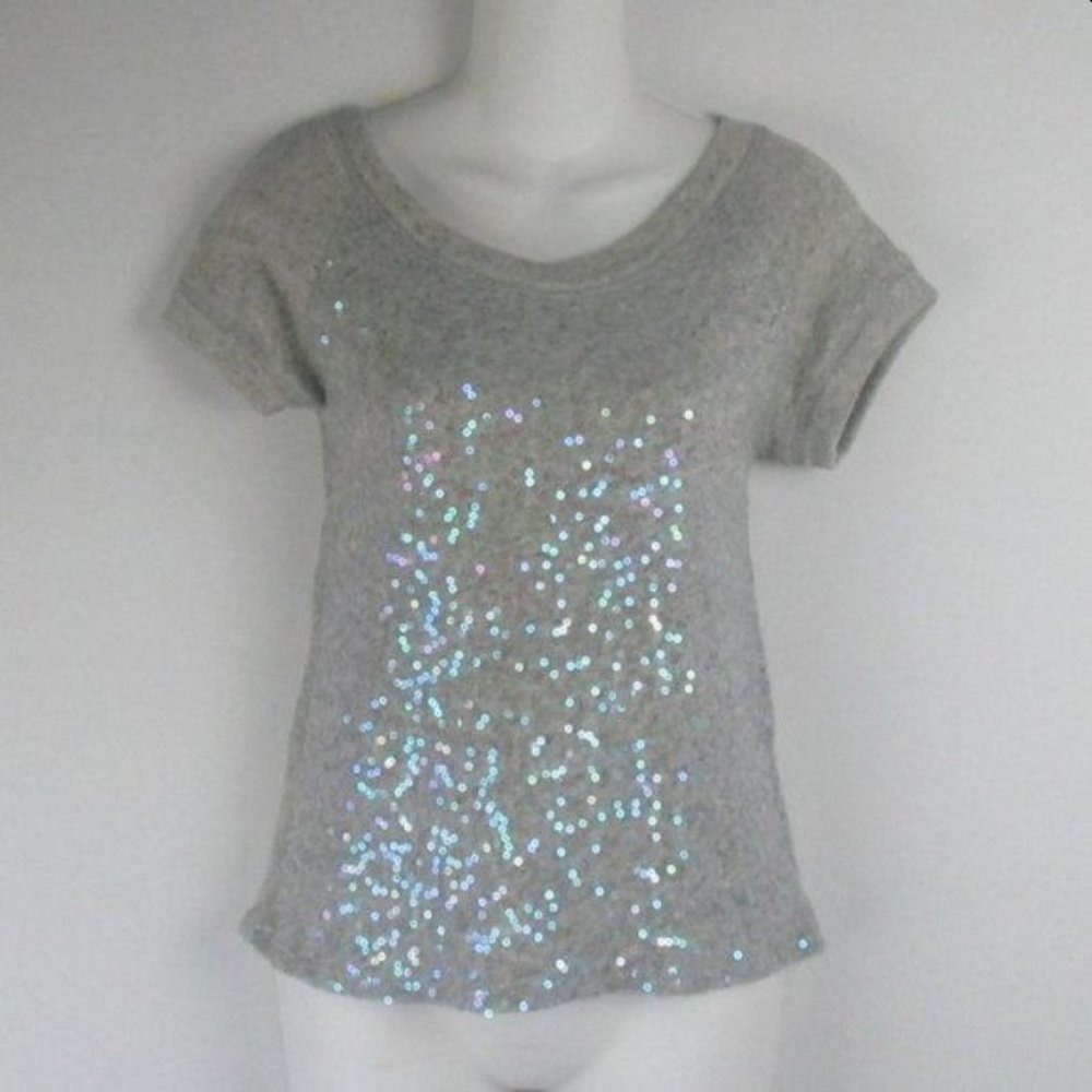 ♥ Express Silver Sequin Stretch Blouse ♥